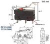 KW12 Mikro-Stativ Kippschalter, 5A/250V, KW11-3Z, Reiseendschalter