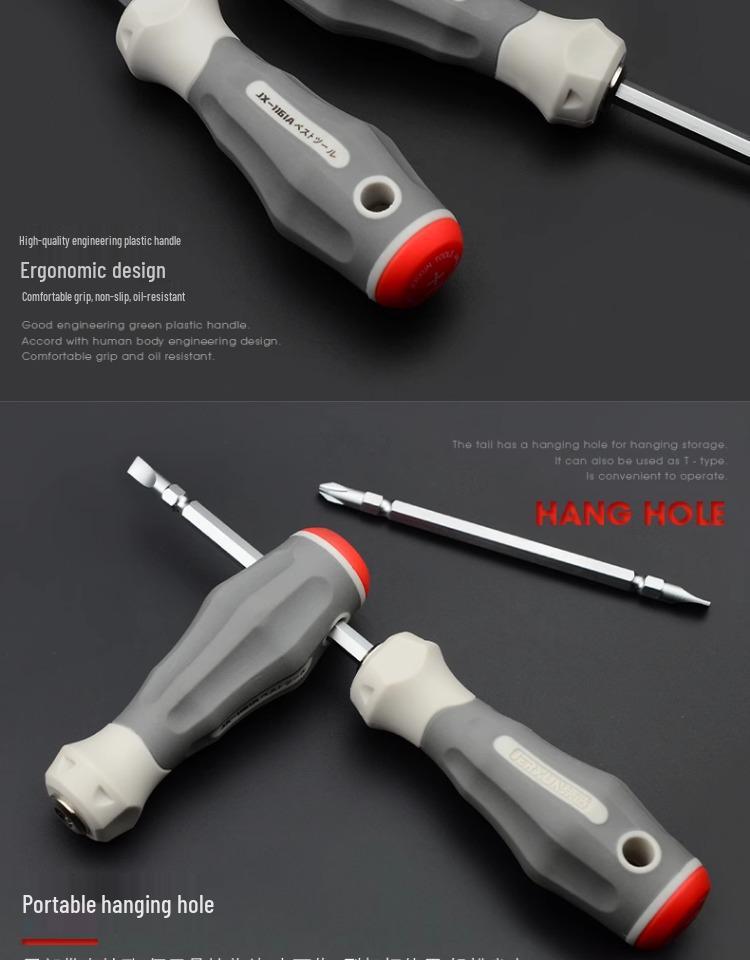 Cross & Phillips Double-Ended Magnetic Screwdriver Bit Set with Torx & Flat Head