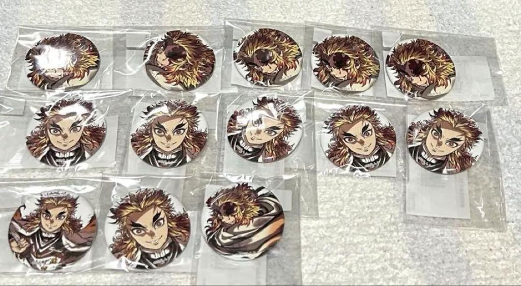 [USED] Demon Slayer: Kimetsu no Yaiba Interlude Artbook WEBSHOP Lottery Badge Kyojuro Rengoku