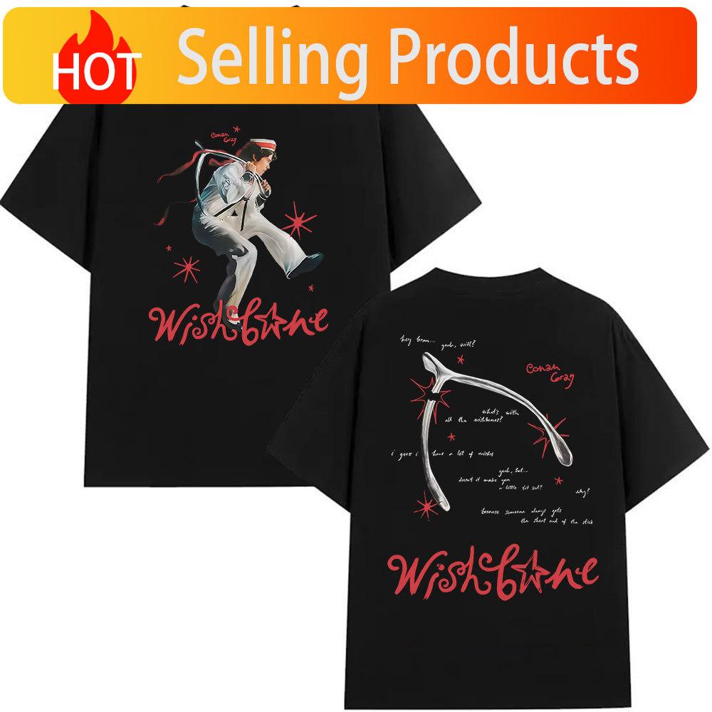 Conan Gray Wishbone Album 2025 Print T-Shirt Unisex Hohe Qualität Vintage Baumwoll-T-Shirts Unisex Mode Hip Hop Kleidung T-Shirt