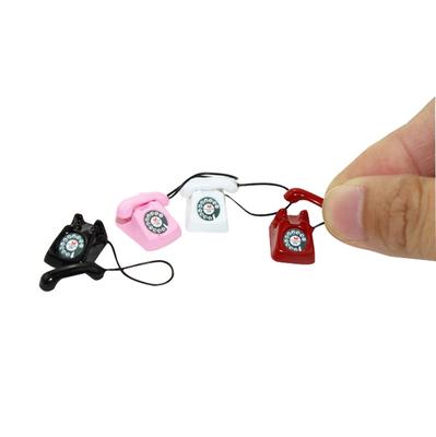 1/12 Miniaturní scéna Model Domeček pro panenky Příslušenství Mini telefon Dětská hračka