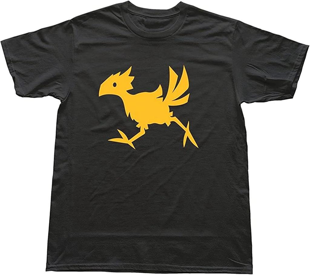 Mens Chocobo Crossing Design Retro Black T Shirt by Rrg2G
