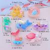 10PCS New Models Colorful Cartoon Turtle, Seahorse, Whale Ocean Series Resin Scrapbook DIY Jewelry Hairpin Headrope Decoration