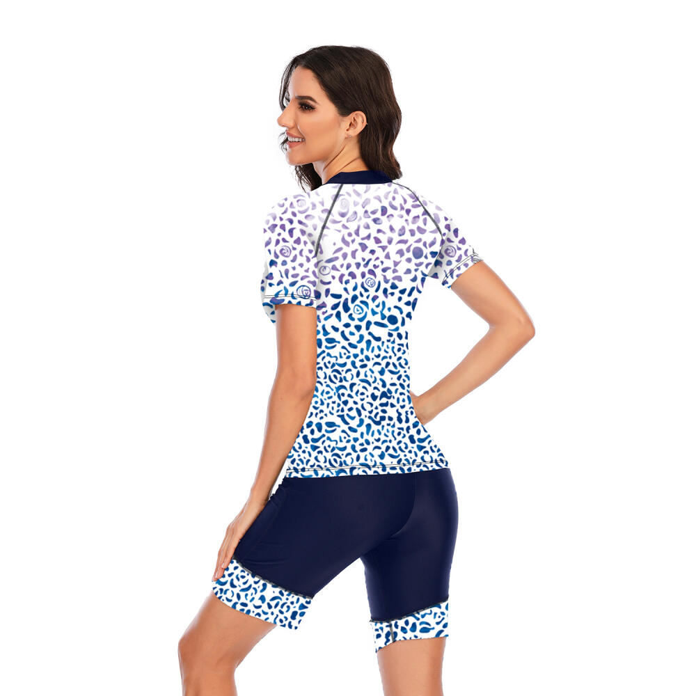 Split Short-sleeved Surf Suit Sunscreen Swimsuit Wetsuit Sexy Fashion Swimsuit