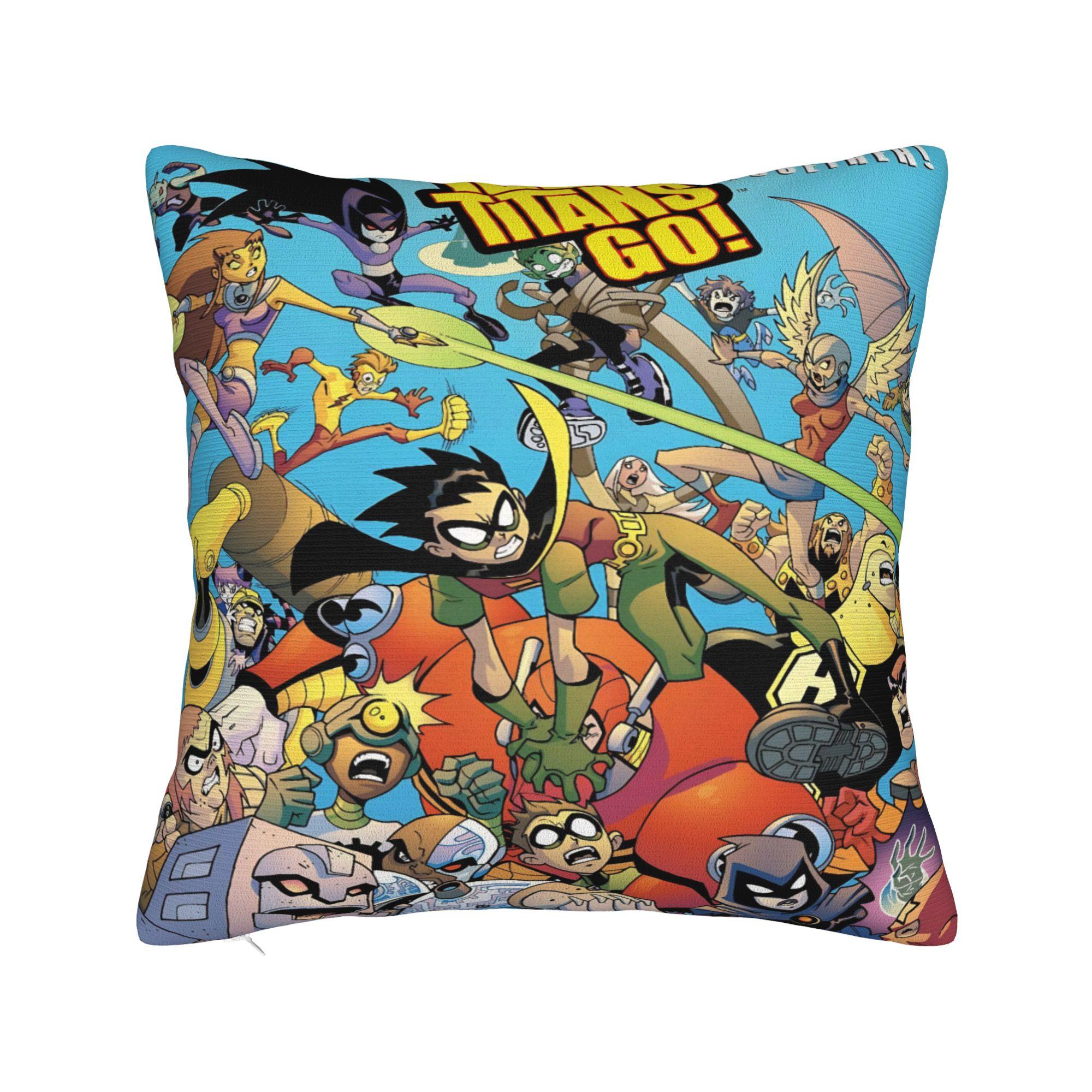 

Decorative Pillowcase Teens Titans Go Beast Boy Merch Home Pillow Case Cover Zipper Multi Size 12x12Inch
