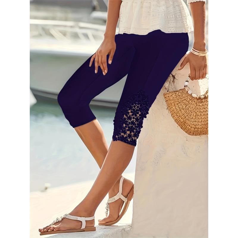 Pantaloni Capri con Pannelli di Pizzo - Modello 61896: Tendenze UE e USA