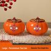 Ruyi Persimmon Ceramic Tea Can: Sealed Canister for Tea, Home Decor & Wedding Souvenir