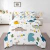 Feelyou Cartoon Car Kids Comforter Set Construction Bedding Set for Boys Toddler Decor Equipment Trucks Comforter Cartoon Car Excavator Trac