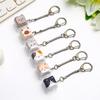 Finger Button Keyboard Fidget Toy Cute Cat Mechanical Keyboard Keychain Backpack Pendant