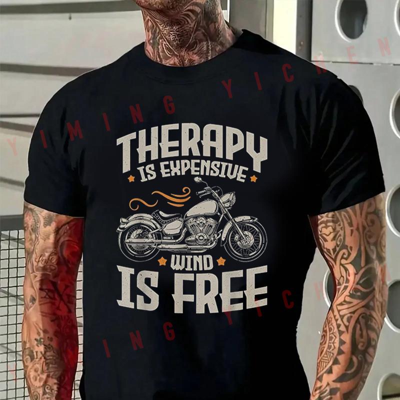 Relax Is Expensive Wind Is Free Men T-Shirt Moto Cotton Summer O-neck Short Sleeve Hip Hop Tee