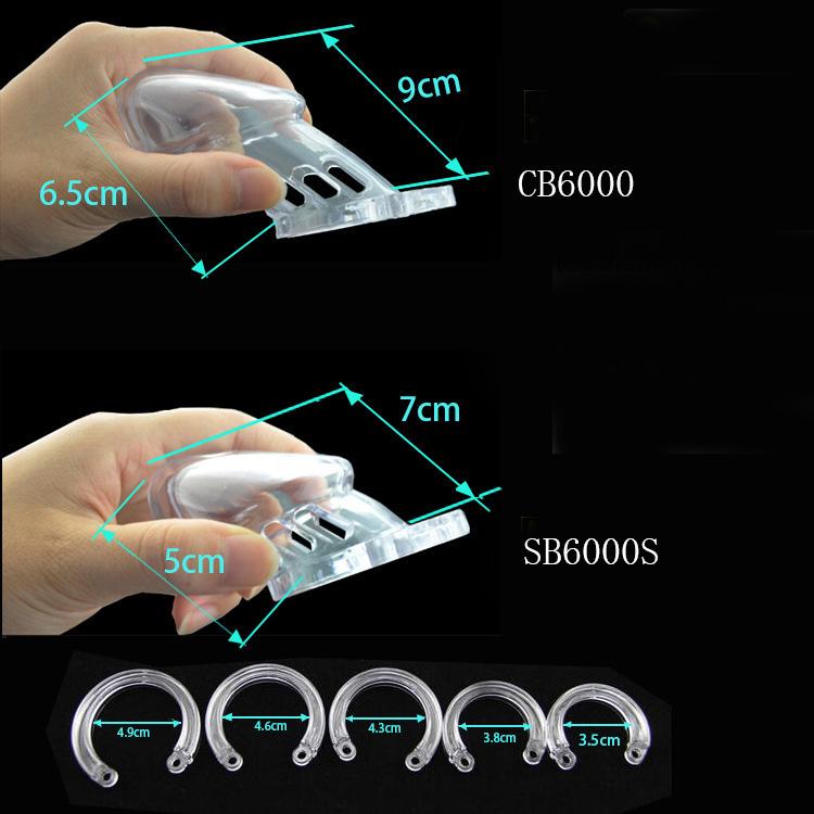 Plastic Urethra Chastity Lock with 5 Snap Ring Penis Bondage Adult Men's Chastity Cage Cock Restriction BDSM Abstainer Sextoys