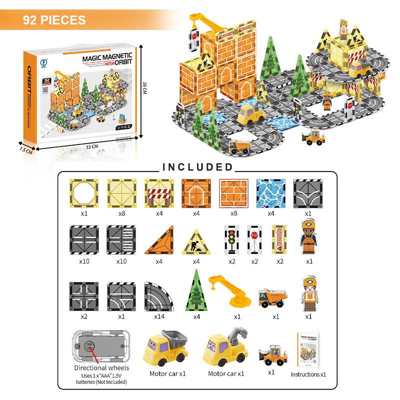 Digou Ice & Snow Park Diamond Pattern Magnetic Building Blocks for Kids
