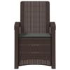 Garden Recliner Rattan Look 2 pcs Brown and Anthracite PP