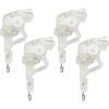 4 Pcs Low Profile Wand Tilter,Clear Heavy Duty Low Profile Rod Tilter with 7/32" Hexagon Shaped Gear Hook Connection for 2 Inch Horizontal Blinds