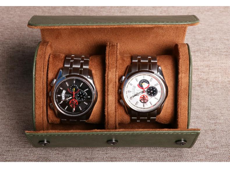 In Stock Waterproof Stain-Resistant Watch Box: Single/Double/Triple, PU Leather Portable Storage