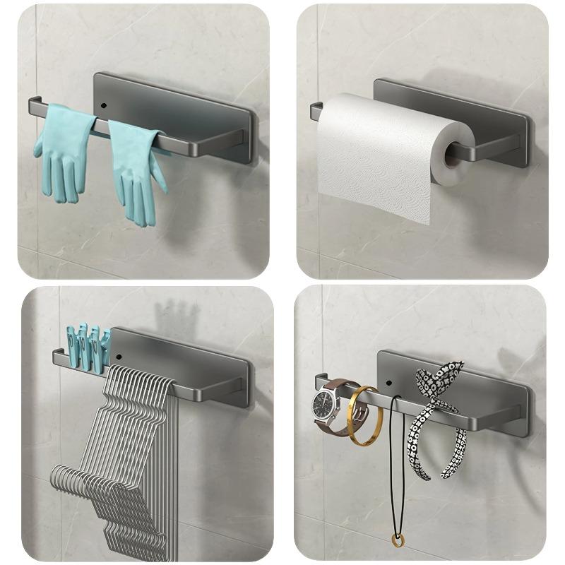 No Drill Paper Towel Holder Stainless Self Adhesive Cabinet Wall Mount Space Saving Dispenser for Kitchen Bathroom Accessories