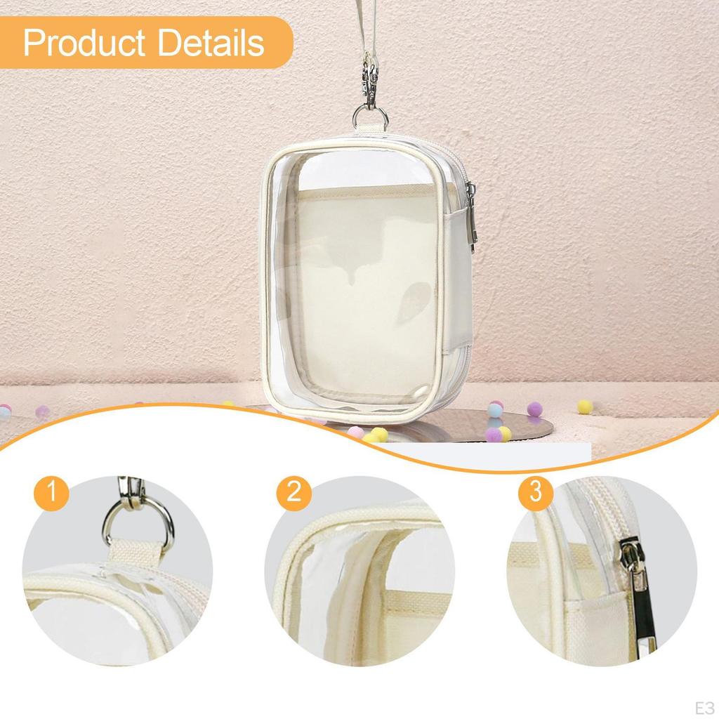 Clear Figure Display Bag Case for Figures Transparent Small Doll Storage Zipper
