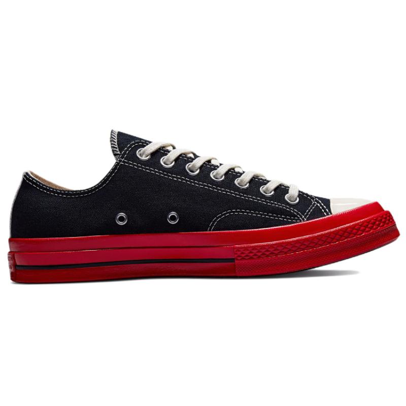 CDG x Converse Chuck Taylor All Star Ox Rei Kawakubo Collaboration Style Versatile Low-top Canvas Shoes Unisex Black Red