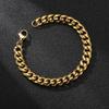 European & American Men's Fashion: Simple 316L Stainless Steel Cuban Chain Bracelet