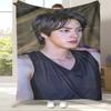 Kim Seok Jin Kpop B-BTS Flannel Blanket,Ultra Soft Warm Plush Throw for Home Bedroom Bed Sofa Cover Office Camping Picnic Gift