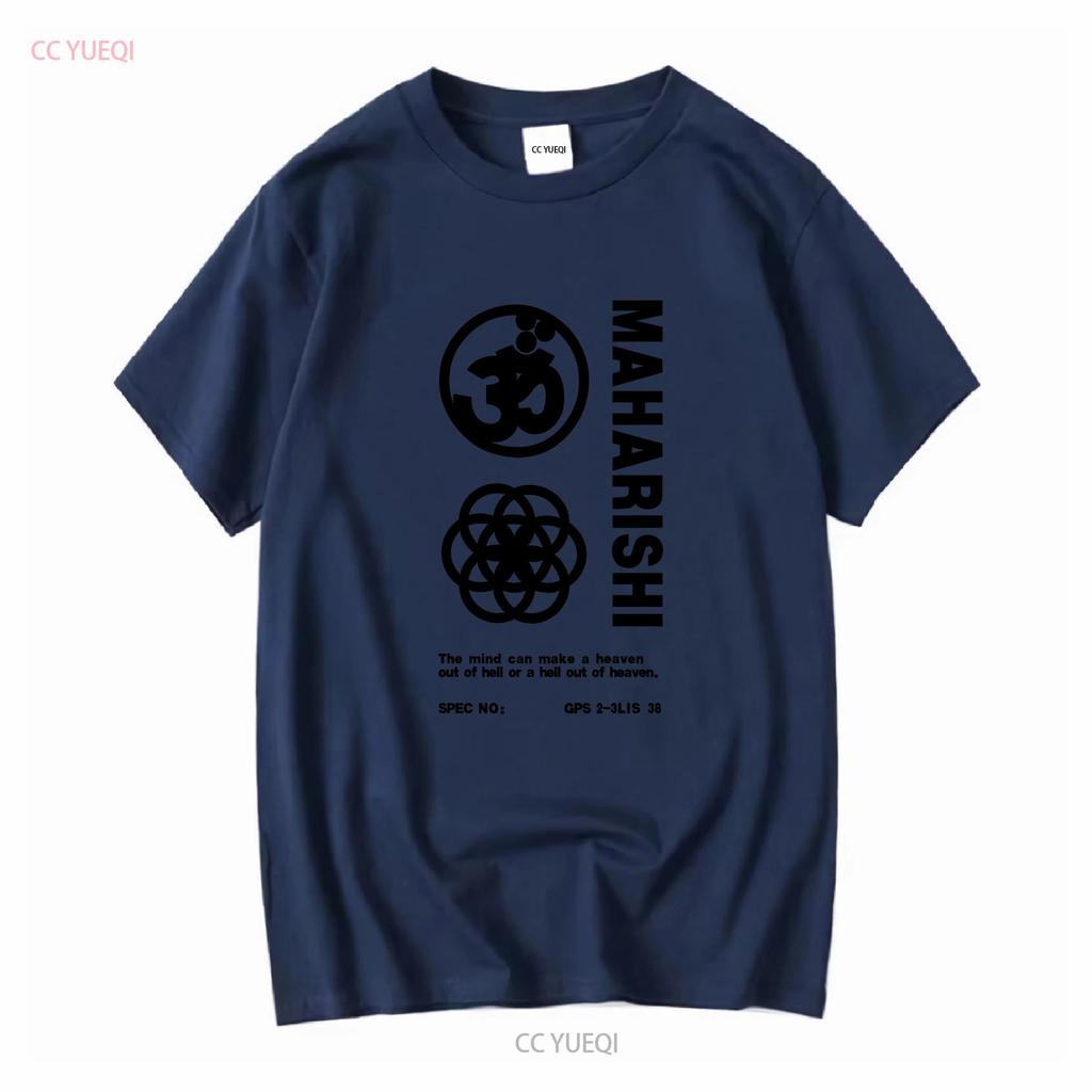 T-shirt girocollo Maharishi da uomo XL Nera Con Stampa manica lunga o corta vintage Lavata Alla moda Casual Elasticizzata Versatile