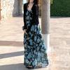 2026 New French Seaside Vacation Dress Texture High Sense Blue Color Sleeveless Suspender Dress Women's Summer