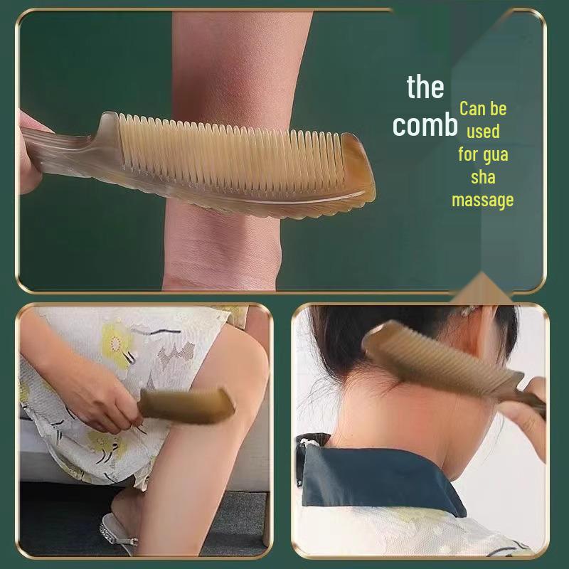 Anti-Static Ox Tendon Hair Comb for Men & Women - Knot-Free, Portable, Smooth Styling for Long Hair