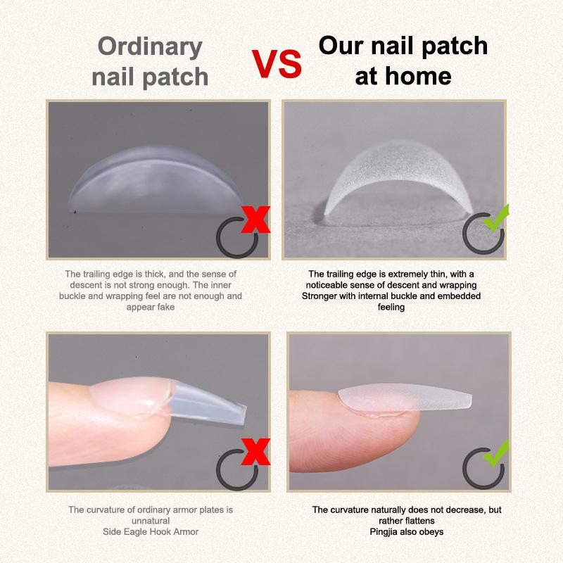 100 Pcs/Box Fake Nail Tips Medium Design Matte Finish False Nails Manicure Tool Extension Press On Nails