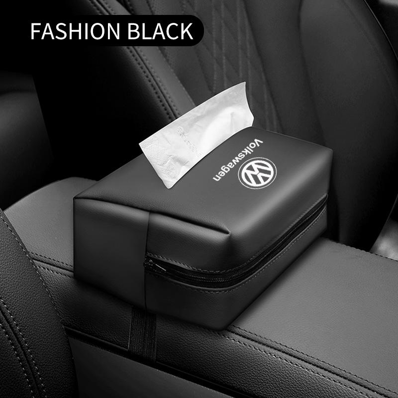 

2026 Hot For Volkswagen VW Volkswagen Armrest Tissue Box Leather Car Seat Back Tissue Storage Bag Universal Sun Visor Tissue Hol чёрный