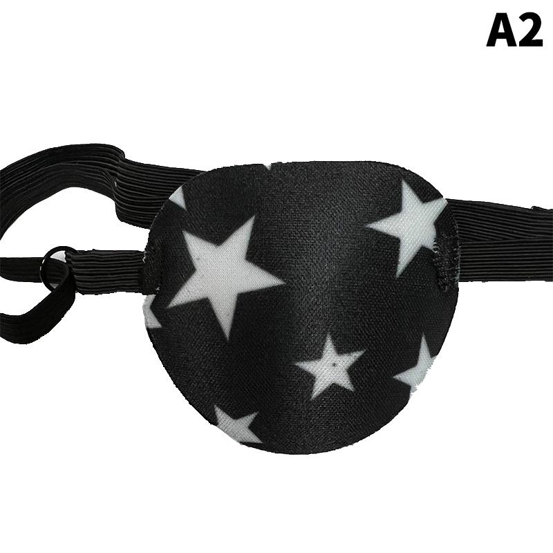 Pirate Eye Patch Unisex Black Single Eye Patch Øyelapp One Eye Vaskbar Justerbar konkav øyelapp Kid Pirate Cosplay kostyme