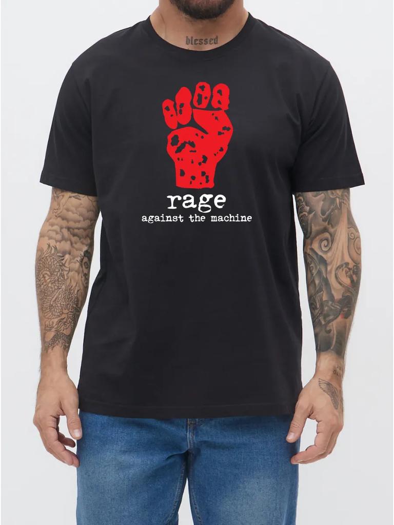 Black Rage Against The Machine Metal T-shirt