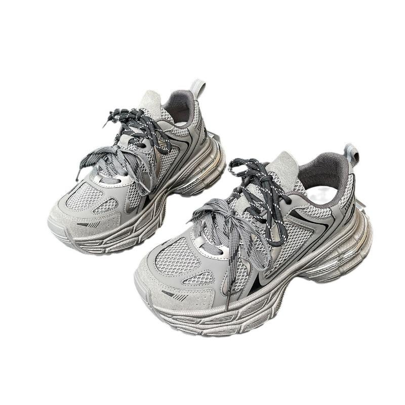Thick-soled Heightening Dad Shoes Women's Autumn New Pair of Shoelaces Old Color Matching Breathable Casual Sports Shoes