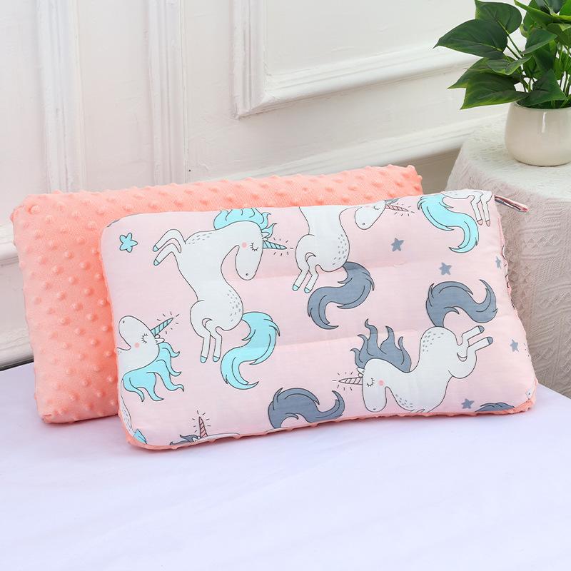 Children Infants Baby Cartoon Pure Cotton Doudou Velvet Sleep Pillow Kindergarten Washable Cervical Vertebra Protect Kids Pillow
