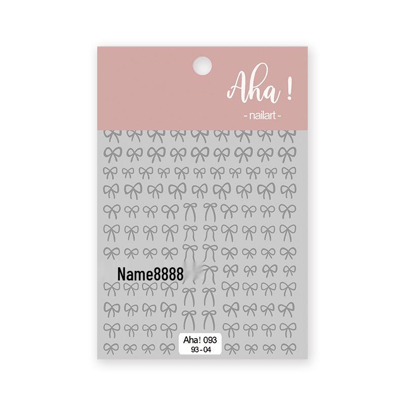 

3D наклейки для дизайна ногтей с бантиками: Черный, Белый, Золотой и Серебряный