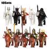 10 sets MOC Thrones Robert Baratheon Gendry Halberd Guards Military soldier with Horse Minifigrine Building Block Toys for Kids