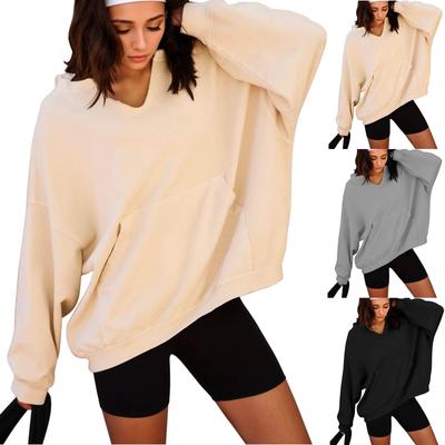 Fashion Women's Oversized Sweatshirt Casual Hooded Long Sleeve Pullover Tops