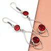 925 Mozambique Silver Sterling Garnet Earring Gemstone Jewelry Handmade