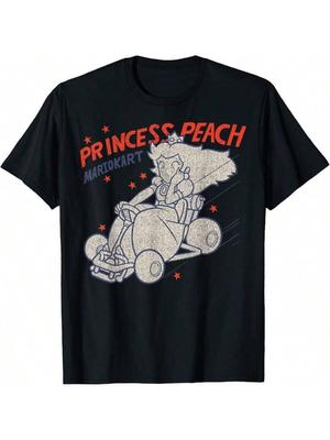 Marios Kart Princess Peachs Surprised Outlined Poster T-Shirt