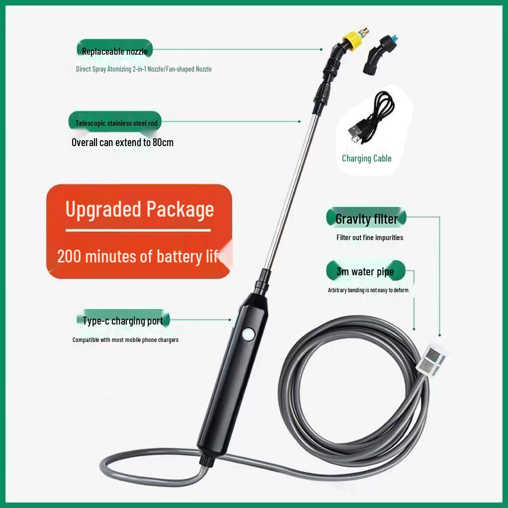 Wiederaufladbares elektrisches Teleskop-Sprühgerät für Pestizide, Blumen und Desinfektion – Neues Modell