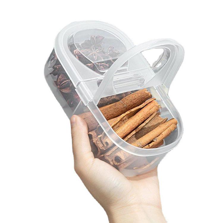 

Коробка для хранения специй, коробка для приправы «сухой чили», герметичная коробка для перца, сухого аниса, корицы, кухонные коробки для хранения 4Pcs Double open белый