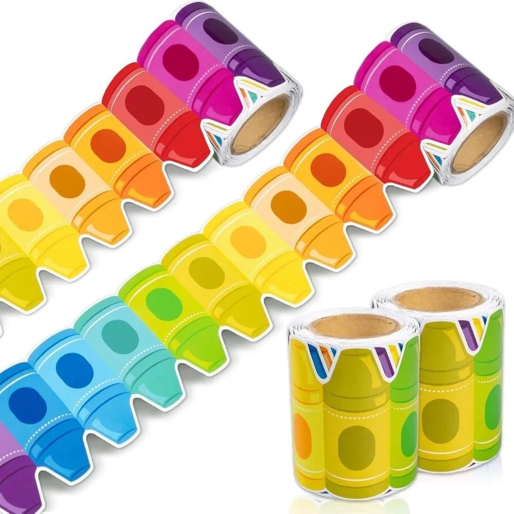 1Roll Self Adhesive Chalkboard Bulletin Board Border Paper 3inch Border Classroom Decors DIY Border Trim Sticker Handmade Crafts