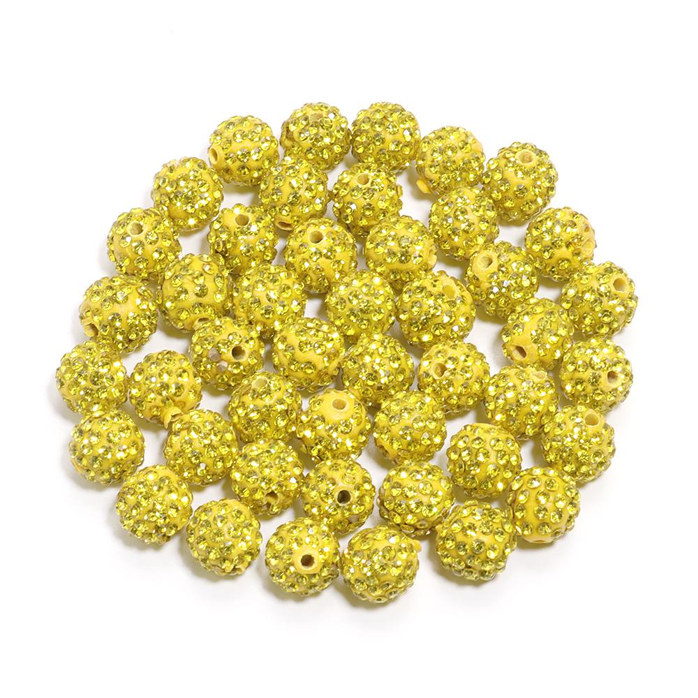 10pcs/bag Colorful Soft Pottery Clay Shamballa Beads Loose Beads For Jewelry Making DIY Necklace Bracelets Pendants Accessories