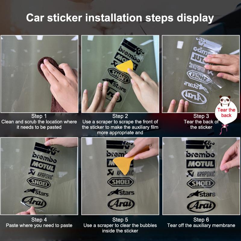 For 600 350 250 Front End Stickers Waterproof Sunprotection Reflective Motorcycle Modification Stickers Accessories