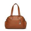 Women's Soft Leather Shoulder Bag Large Capacity Lightweight Crossbody Bag Mother Bag