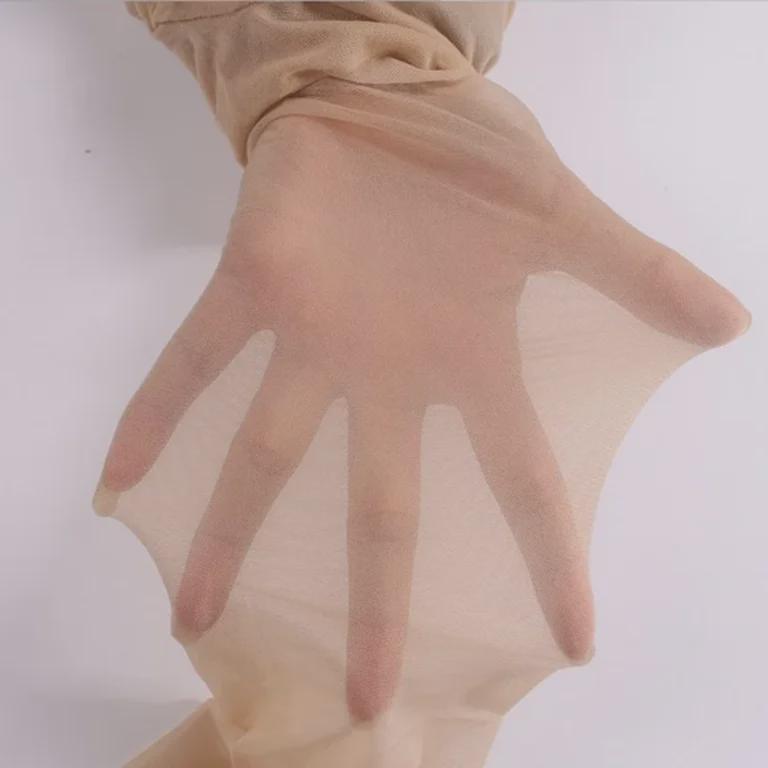 Bas ultra-fins sans coutures à l'entrejambe papillon, grande taille, anti-accrocs, noirs/invisibles