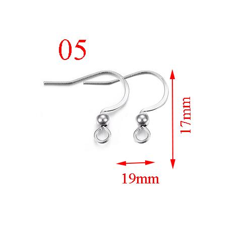 100pcs/lot(50pairs) Stainless Steel DIY Earring Findings Clasps Hooks Jewelry Making Accessories Earwire