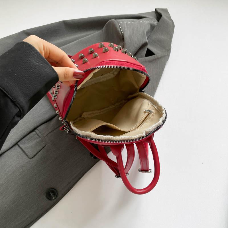 Sac à dos, Sac à dos Petit à Rivets Automne et Hiver, Sac Bandoulière Rétro pour Femme