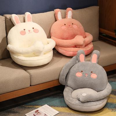 Soft Cartoon Animal Plush Pillow Seat Chair Cushion Stuffed Plush Bunny Doll Toy Sofa Floor Mat Home Decor Creative Gifts