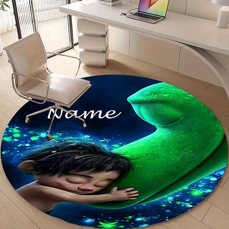 Personalized Good Dinosaur Round Chair Office Rug - Perfect for Mat, Office Chair & More - Ideal Gift for Birthdays and Holidays