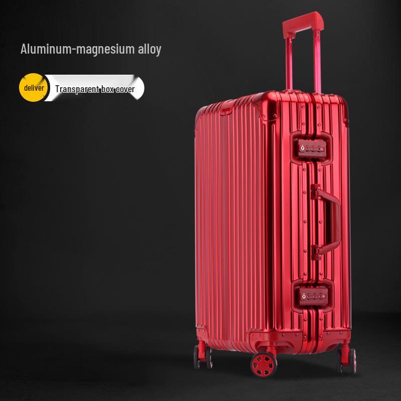 20-Inch Unisex Carry-On Suitcase with Aluminum-Magnesium Alloy, Combination Lock & Universal Wheels